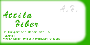 attila hiber business card